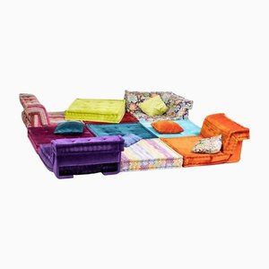 Signed ‘Mah Jong’ Living Room Set by Missoni for Roche Bobois, France, Set of 20