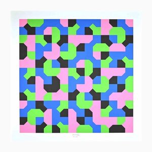 Bruno Munari, Peano Curves, Original Screen Print, 1991