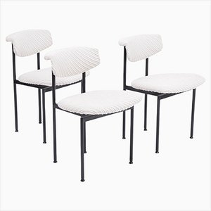 Dutch White Alpha Chairs by Rudolf Wolf for Meander, 1960s, Set of 3