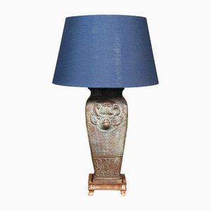 Vintage Oriental Table Lamp in Bronze, 1970