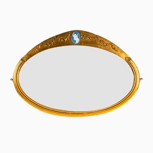 Specchio Art Déco in legno dorato