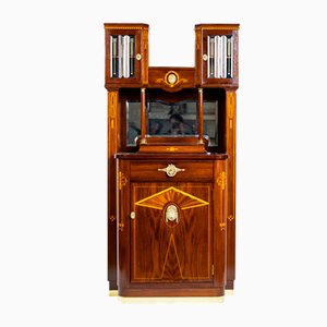 Art Nouveau Wood Credit Cabinet