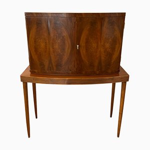 French Walnut Cocktail Cabinet, 1950s