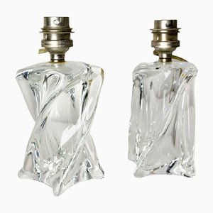 French Saint Louis Crystal Table Lamps, 1960s, Set of 2