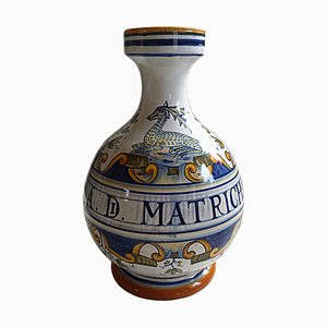 Handbemalte italienische Deruta Vase