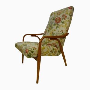 Floral Print Lounge Chair from Ton, 1960s