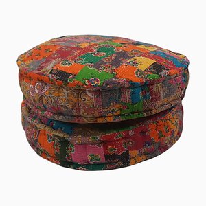 Moroccan Style Colorful Puffs, Set of 2