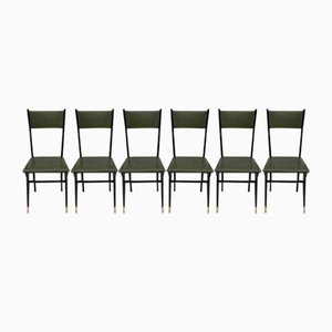 Mid-Century Italian Modern Dining Chairs by Carlo De Carli for Cassina, 1957, Set of 6