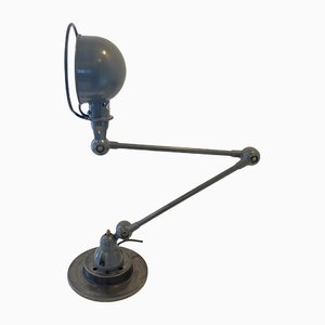 Industrial Gray Desk Lamp with 2 Arms by Jean-Louis Domecq for Jieldé