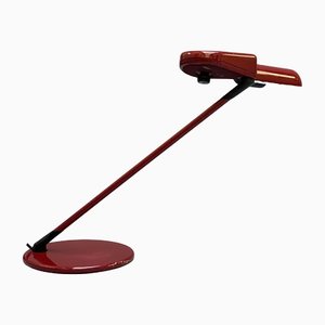 Ring Table Lamp With Bordeaux Lacquered Metal from Arteluce