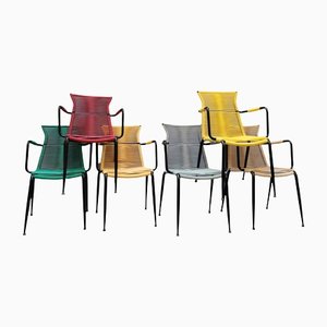 Colored Outdoor Chairs, Set of 6