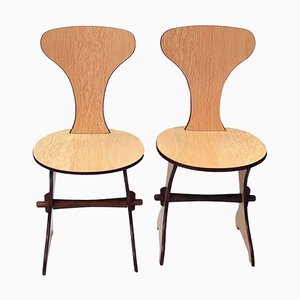 Italienische Laminat Stühle, 1960er, 2er Set