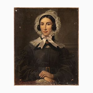 Portrait of Girl with Cap, 1840s, Oil on Canvas