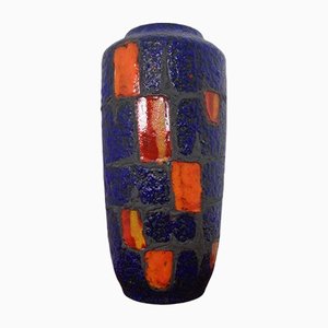 Large Glazed Lava Ceramic Vase from Scheurich, 1970s