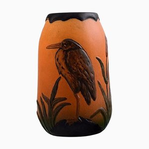 Hand-Painted Glazed Ceramic Vase from Ipsens, Denmark