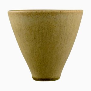 Glasierte Keramikvase, 20. Jh. Von Stig Lindberg für Gustavsberg