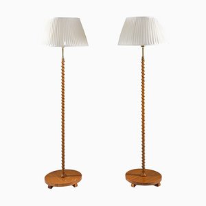 Lámparas de pie suecas modernas, años 40. Juego de 2