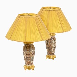 Table Lamps in Satsuma and Bronze, 1880