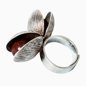 Silver & Agate Ring by Elis Kauppi