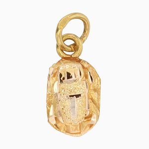 Pendentif Scarabée Moderne en Or Jaune 18 Carat