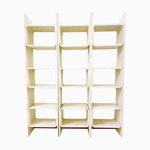 Mid-Century Italian White Lacquered Shelves, 1970s