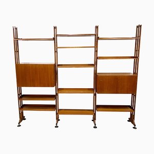 Mid-Century Italian Wall Unit in Teak by Franco Albini, 1960s