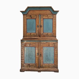 Antique Swedish Country Cabinet in Baroque Style