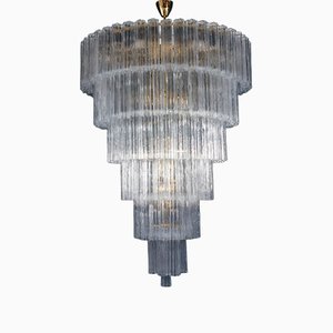 Lámpara de araña Tronchi italiana de cristal de Murano