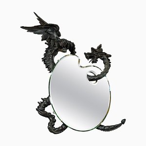 Miroir Victorien Sculpté Dragon par Gabriel Viardot, 1880