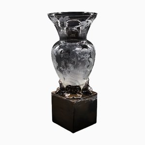 Engraved Glass Arcimboldo Vase by Vanessa Cavallaro