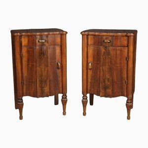 Bedside Tables in Art Deco Style, Set of 2