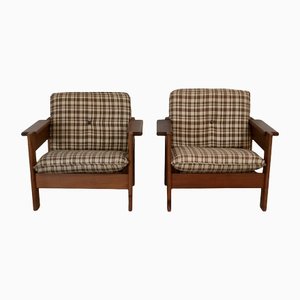 French Brutalist Pin Chairs, 1960s, Set of 2