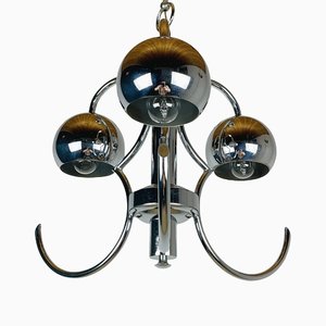 Lampada Eyeball Mid-Century in argento, Italia, anni '70