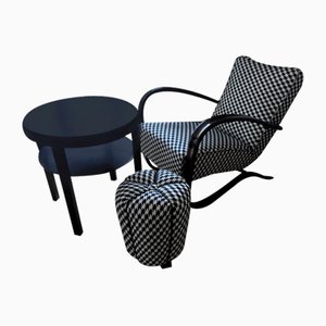 Specimen H269 Armchair, Table and Stool by Jindrich Halabala for Up Závody, Set of 3