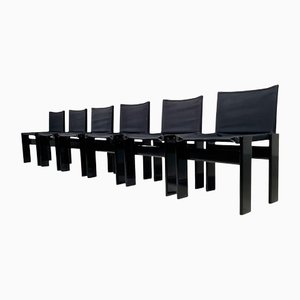 Monk Chairs by Afra & Tobia Scarpa for Molteni, 1970s, Set of 6