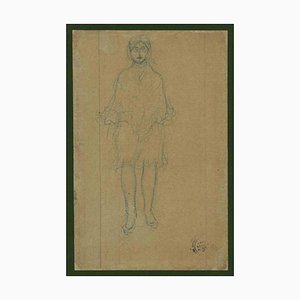 Aristide Maillol, Female Figure, Original Pastel, Early 20th-century
