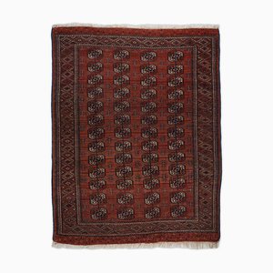 Afghanischer Rostroter Teppich mit geometrischem Rand