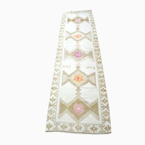 Tapis Herki en laine blanc, Turquie