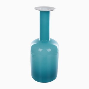 Light Blue Bottle Floor Vase by Otto Brauer for Kastrup Holmegaard
