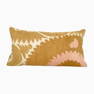 Faded Suzani Embroidery Throw Pillow