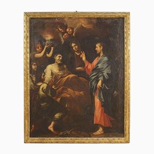 Transit of Saint Joseph, 17th-century, Oil on Canvas, Framed