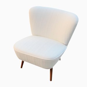 Set of Hungarian White Club Chairs, 1950s