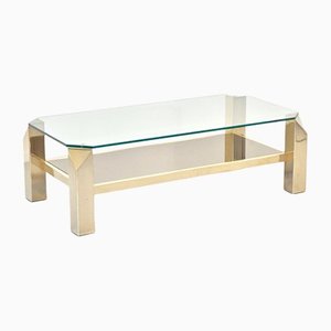 23 Karat Gold-Plated Coffee Table from Belgo Chrom / Dewulf Selection, 1960s