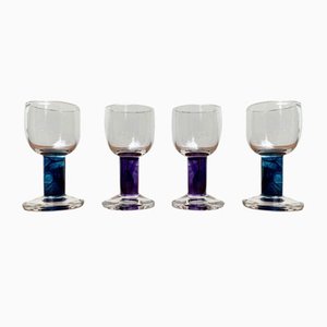 Petits Verres Design par Regina Kaufmann pour Glashagen Hütte, Allemagne, Set de 4
