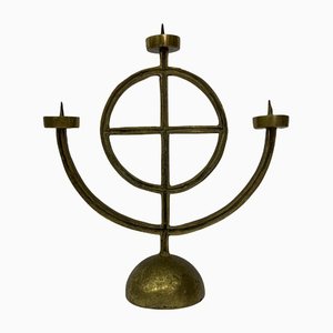 Brass Brutalist Candle Stick, 1960s