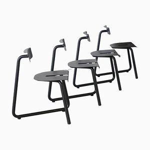 SPC Black Chairs by Atelier Thomas Serruys, Set of 4