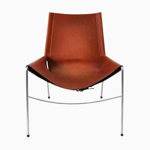 Cognac and Steel November Chair by Ox Denmarq