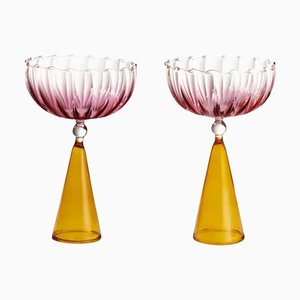 Verres à Champagne Calypso par Serena Confalonieri, Set de 2