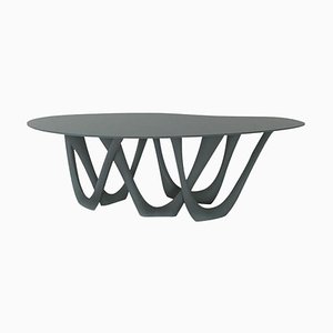 Blue Grey Steel Sculptural G-Table by Zieta