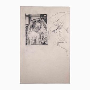 Sketches of an Artist, Original Drawing, Mid 20th-century